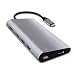Aluminum USB-C Pass Through Multi-Port Adapter 4K HDMI, Gigabit Ethernet, SD/Micro Card Readers, USB 3.0 - Compatible with MacBook Pro and More