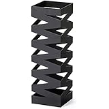 Mango Steam Square Tall 20 Inches Umbrella Holder (Zig-Zag Black)
