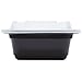 Pactiv NC838B VERSAtainers, Black/Clear, 24oz, 5 x 7 1/4 x 2 (Case of 150)