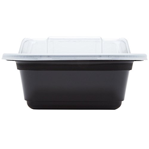 Pactiv NC838B VERSAtainers, Black/Clear, 24oz, 5 x 7 1/4 x 2 (Case of 150)