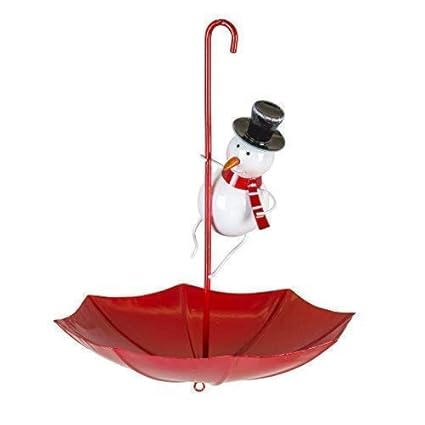 Fountasia Snowman Umbrella Garden Bird Feeder Amazon Co Uk