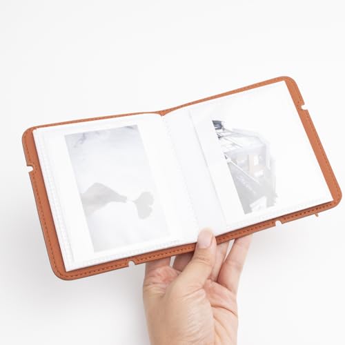 Rieibi Photo Album for Fujifilm Instax Wide210/Wide300/Wide400 Camera, Album for Polaroid 3.4x4.3 inch Wide Film, PU Leather Photo Frame for Instax Wide 400 Album