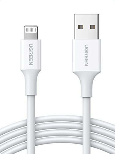 UGREEN iPhone Charger Cable 1M [MFi Certified] Lightning Cable 2.4A, USB A to Lightning Cord Power Delivery PD 20W, Compatible for iPhone 14/14 Pro/Plus/Pro Max, 6-13 All Series, iPad