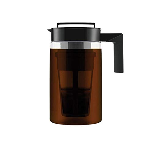 Elaco Coffee Kettle,900ML Cold Brew Iced Coffee Maker Airtight Seal Silicone Handle Coffee Kettle (Random)