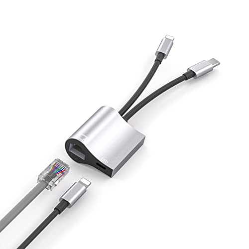 RJ45 LAN Network Adapter for iPhone/iPad/iPod,USB C to