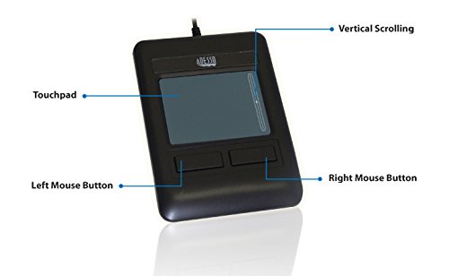 Adesso Browser Cat, 2 Button USB Touchpad for PC and Mac (ATP-400UB)
