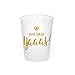 She Said Yaaas! Disposable Bachelorette Party Cups with Gold Metallic Marker | Bridal Shower Bachelorette Party Cups, Perfect for Wedding Parties, Engagement Parties, or Bridal Showers, 16-Cup Set