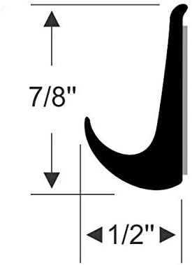 Steele Rubber Products 7/8" x 1/2" Peel-N-Stick Drip Rail - Sold and Priced per Foot - 70-3851-99