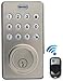 Tru-Bolt Electronic Deadbolt with Push button keypad and remote - Satin Nickel Finsih