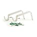 Ivilon Drapery Treatment Window Curtain Rod - Ball Style, 48 to 86 Inch. Color White/Ivory