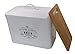 Metal bread box + cutting board. Storage bin kitchen decor. Kitchen storage container. breadbox basket. kitchen countertop organizer. Tin box. Premium Present brand.