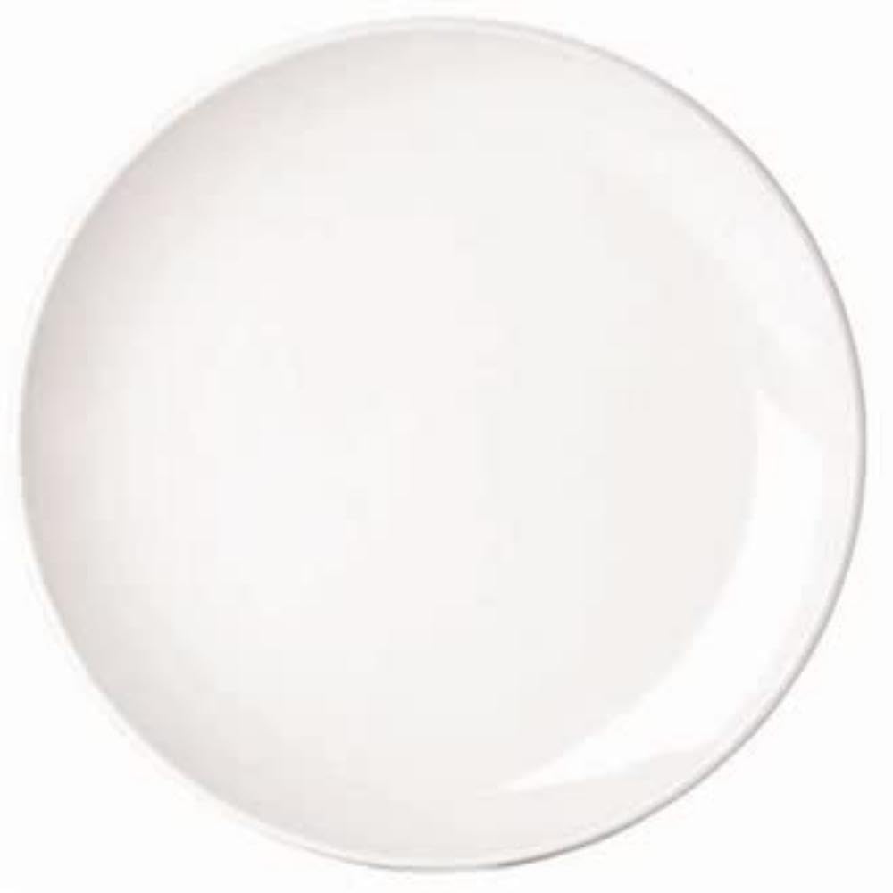 "Classic White Flat Plate - Narrow Rim. Dimensions: 210mm (8.25""). Box quantity: 12."