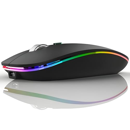 Souris sans fil, 2,4 G Souris sans fil rechargeable avec... en promo sur Amazon