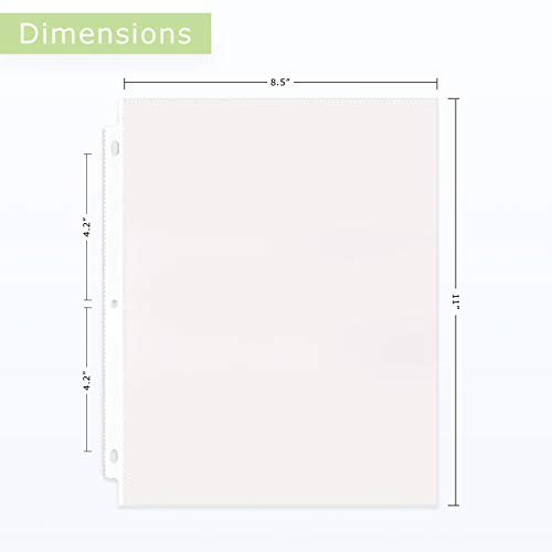 Clear Sheet Protectors, 8.5" x 11", 500 pack, durable, Top Load,Reinforced Holes, Acid-Free/Archival Safe