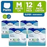 TENA Pants Super Med 12’S Pack of 4 - Disposable Protective Underwear view 2