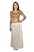 Sari Petticoat Stitched Indian Saree Petticoat Adjustable Waist Sari Skirt (Natural)