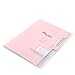 Phyxin Expanding File Folders 5 Pockets Document Organizer A4 Letter Size Plastic File Folder with Lables Document Holder for Business School Supplies Pink