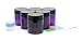 Purple 8 oz Plastic Jars with Black Lids (6 pk) with Mini Jar - PET Round Refillable Containers