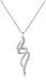 10k White Gold Diamond Free-Form Pendant Necklace (1/4 cttw, I-J Color, I3 Clarity), 18