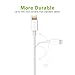 [Apple MFI Certified] [iOS9 Compatible] Omars [2 Pack] 4ft / 1.2m Lightning 8pin to USB SYNC Cable Charger Cord for iPhone 5, 5s, 5c, 6, 6 Plus, 6s, 6s Plus, iPod touch 5, 6, iPod nano 7, iPad Mini 1, 2, 3, 4, iPad 4, Air, Air 2, iPad Pro (White)