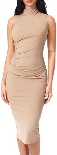 turtleneck sleeveless ruched mini dress Amazon.com: OWIN Women's Summer Mini Ruched Bodycon Dress Mock Neck Sleeveless Cocktail Party Short Wedding Guest Dress Black,XS : Clothing, Shoes & Jewelry