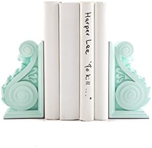 Classical Plaster Bookends Lucite Green Acanthus Corbel. Modern home decor for bookshelf. Housewarming gift. Gift for anniversary.
