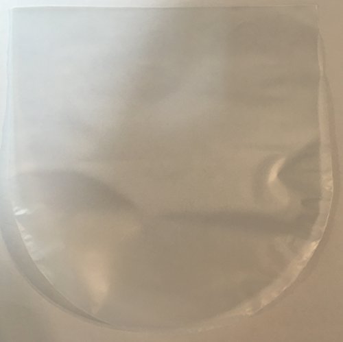 Vinyl Guru® Pack of 100 x 7" inch Round Bottom Japanese Style Anti Static HDPE Vinyl Record 45RPM Single Inner Sleeves Covers