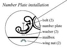 ADDRESSES OF DISTINCTION Charleston Mailbox Address Plate - Mailbox Plaque with Silver Reflective Vinyl Numbers - Customized House Digits - Double Sided Sign - Rust Proof Aluminum - Hardware Included