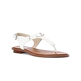 Michael By Michael Kors Women's MK Plate Thong Optic White