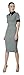 Marycrafts Women's Contrast Short Sleeve Collar Midi Dress Work Office