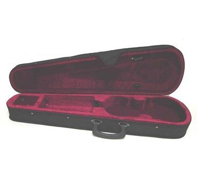 Merano 14" Viola Case + Set of Strings + Bridge - Black