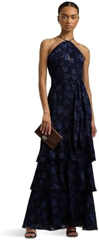 lauren ralph lauren two-tone jersey dress Lauren Ralph Lauren Two-Tone Georgette Tie Neck Long Sleeve Dress at Hamilton Place in Chattanooga, TN