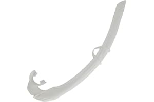 Aquatic Hunt - 16" (40cm) - Lightweight Soft 100% Food Grade Silicone Snorkel - Comfort Mouthpiece - Adj Clip