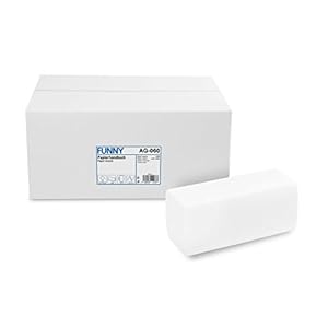 Funny Papieren handdoeken hoogwit, cellulose, ZZ/V-vouw, 4000 stuks in doos, 24,5 x 22 cm 2-laags