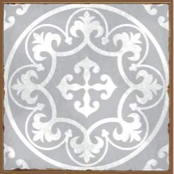 Grey Tile Stickers Victorian Morrocan Modern Retro self Adhesive wall Art Decor transfers-Bathroom backsplash Kitchen splashbacks Floral Decals Peel and Stick (Grey 8, 6 inch) Pack of 10