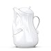 FIFTYEIGHT PRODUCTS TASSEN Porcelain Tea Pot with Lid, Good Mood Face Edition, 40 oz. White (Single Tea Pot with Lid)