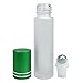 Beauticom Glass Roll on Bottle 10ml ~ 1/3 oz with Metal Cap, Stainless Steel Roll Balls for Essential Oil, Aromatherapy, Perfume, Lip Gloss, Lip Balm (MIX) (12 Bottles per order)
