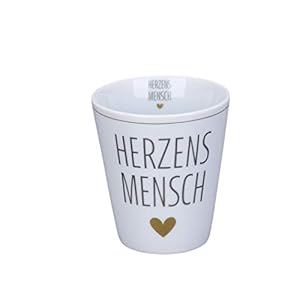 Krasilnikoff – Becher, Tasse – Happy Mug – Herzensmensch – Höhe: 10 cm – Volumen: 330 ml
