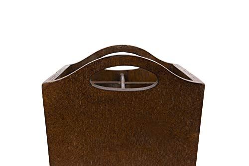 Creative Co-Op Wood Utensil Holder with 4 Compartments