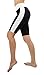 iLoveSIA Women's Tights Capri YOGA Running Pants Leggings Black+White L