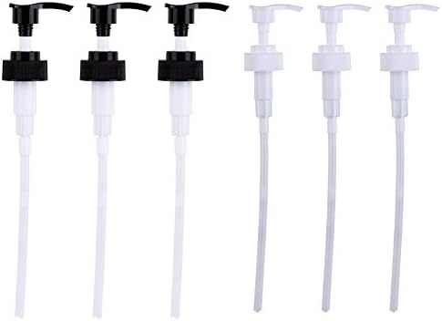 YYout Pack of 6, Soap and Lotion Dispenser Replacement Pump 28/400, Black & White
