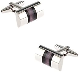 Barrel Stripe Violet Metal Cufflinks