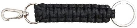 Black Paracord Keychain 7 Strand