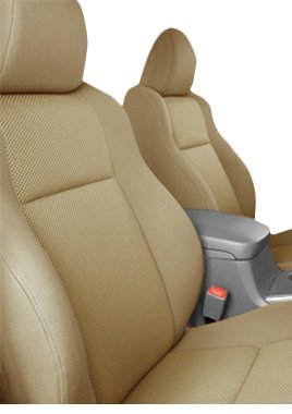 ShearComfort Custom Breathable Mesh Seat Covers for Toyota Tacoma (2012-2015) Front Seat Set, Tan for Sport Buckets w/ Adjustable Headrests (TRD and X Runner)