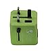 Worldwide Travel Adapter & Charger by Baer, 2 USB Super Fast Charging Ports, Universal Outlet, International Standard Cell Phone/Computer/Laptop/Tablet/GPS Chargers, For USA UK EU AUS w/ FREE pouch