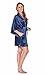 Satin Kimono Rhinestone Mother of The Bride Robe (XX-Large, Navy Blue)