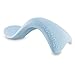 Kizingo Left-Hand Curved Baby Spoons for Toddler Self Feeding, (1 Pack, Left-Hand, Light Blue)
