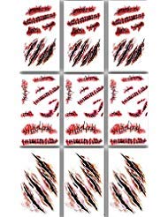 Scratch Wound Scab Blood Scar Temporary Tattoos