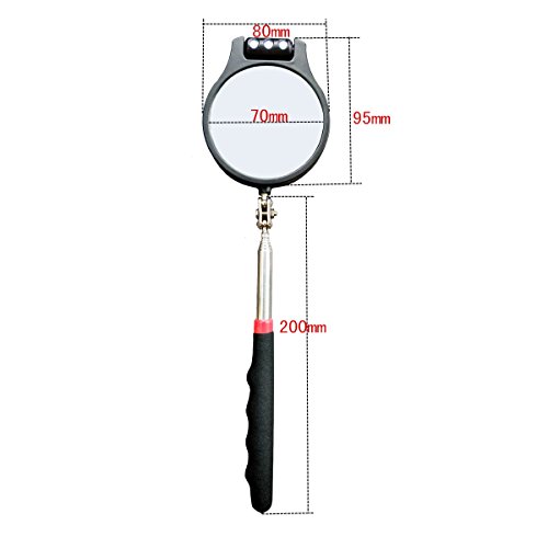 Telescoping Lighted Inspection Mirrorï¼ŒTelescoping LED Lighted Flexible Inspection Mirror 360 Swivel