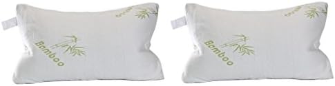 TWO BEST Premium Bamboo Cover Memory Foam Pillow with Hypoallergenic and Dust Mite Resistant Memory Foam (Queen)